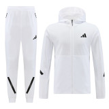 Man's 2025 Full-Zip Hoodie and Pants Set White AM05