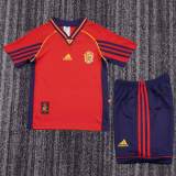 Kids Spain 1998 World Cup Home Retro Kit