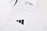 Man's 2025 Full-Zip Hoodie and Pants Set White AM05