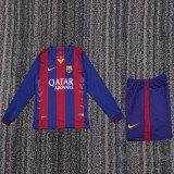 Kids Barcelona 2014/2015 Home Long Sleeve Retro Kit