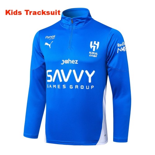Kids Al Hilal SFC 25/26 Half-Zip Training Sweatshirt and Pants Set E25169