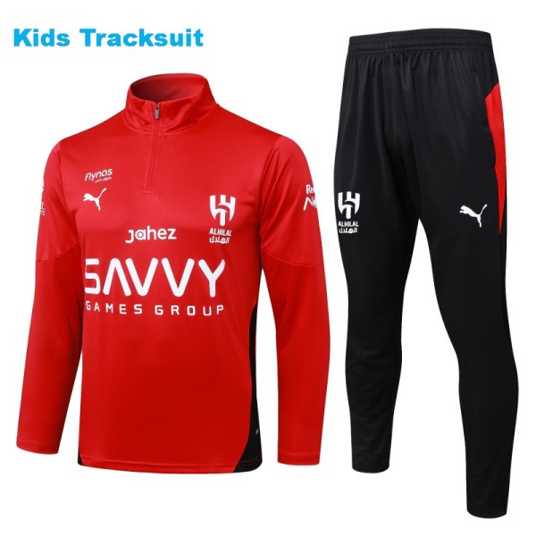 Kids Al Hilal SFC 25/26 Half-Zip Training Sweatshirt and Pants Set E25170