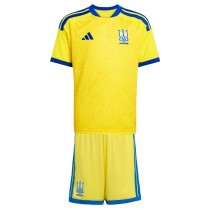 Kids Ukraine 2026 Home Jersey and Short Kit