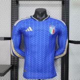 Player Version Italy 2026 Home Long Sleeve Authentic Jersey