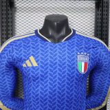 Player Version Italy 2026 Home Long Sleeve Authentic Jersey