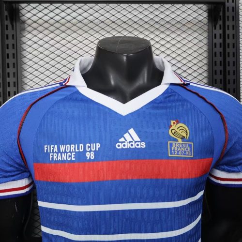 Player Version France 1998 World Cup Home Retro Jersey