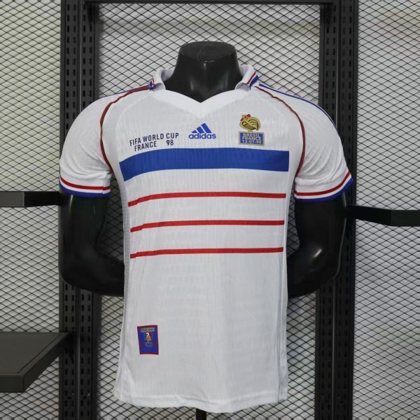 Player Version France 1998 World Cup Away Retro Jersey