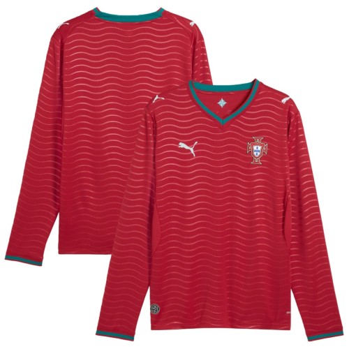 Thai Version Portugal 2026 Home Long Sleeve Jersey