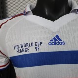 Player Version France 1998 World Cup Away Retro Jersey