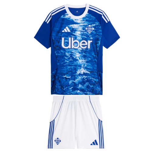 Kids Como 1907 25/26 Home Jersey and Short Kit