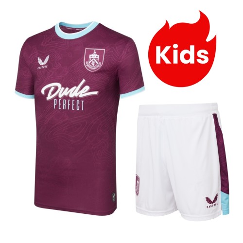 Kids Burnley FC 25/26 Home Jersey and Short Kit