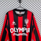 OGC Nice 1977/1978 Home Long Sleeve Retro Jersey