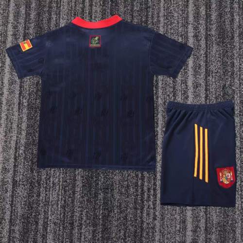 Kids Spain 1996 Euro Away Retro Kit