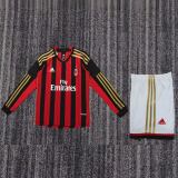 Kids AC Milan 2013/2014 Home Long Sleeve Retro Kit