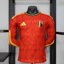 Player Version Belgium 2026 Home Long Sleeve Authentic Jersey