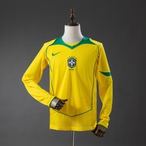 Brazil 2004/2006 Home Long Sleeve Retro Jersey