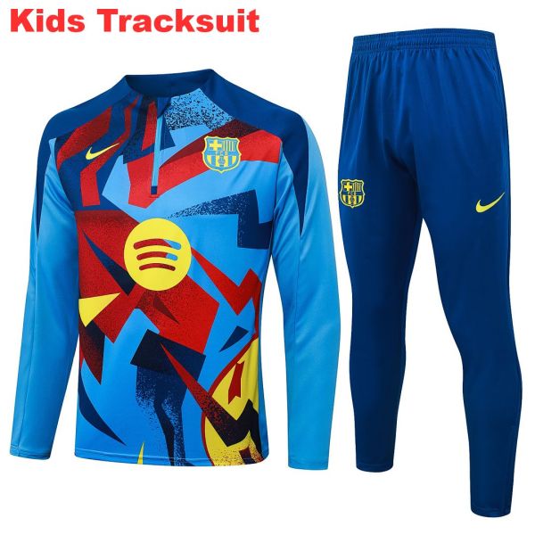 Kids Barcelona 25/26 Half-Zip Training Sweatshirt and Pants Set E25202 - PM