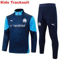 Kids Olympique Marseille 25/26 Half-Zip Sweatshirt and Pants Set E25197 - PM