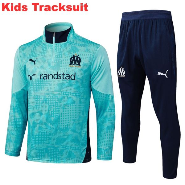 Kids Olympique Marseille 25/26 Half-Zip Sweatshirt and Pants Set E25194 - PM