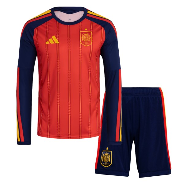Spain 2026 Home Long Sleeve Jersey and Short Kit