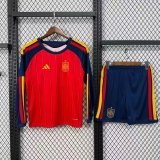 Spain 2026 Home Long Sleeve Jersey and Short Kit
