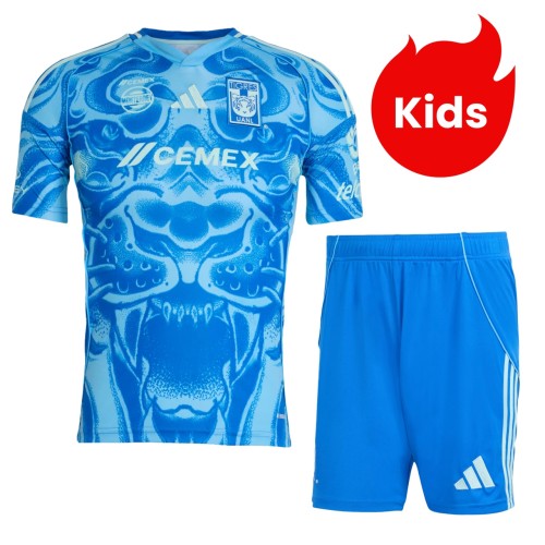 Kids Tigres UANL 25/26 Away Jersey and Short Kit