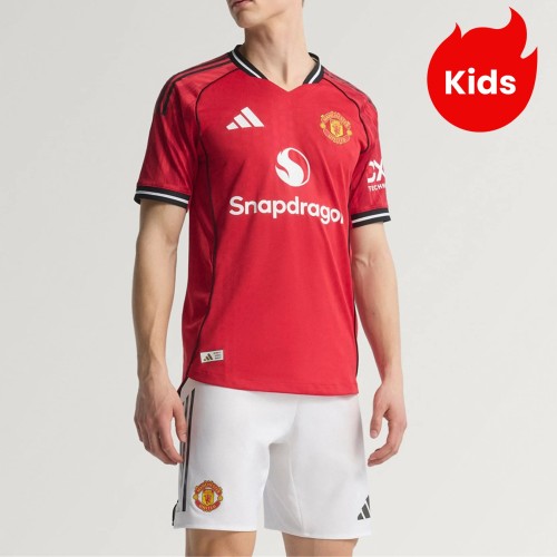 Player Version Kids MUFC 25/26 Home Authentic Kit