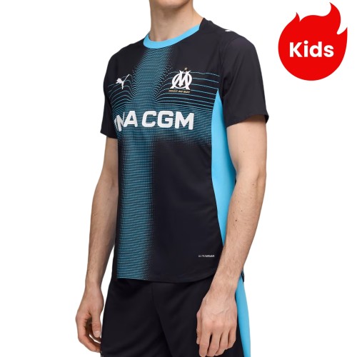Player Version Kids Olympique Marseille 25/26 Away Authentic Kit