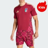 Kids Italy 2026 Home Goalkeeper Jersey and Short Kit