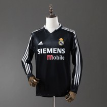 Real Madrid 2004/2005 Away Long Sleeve Retro Jersey