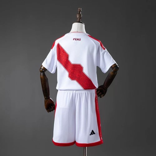 Kids Peru 2026 Home Jersey and Short Kit