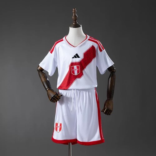 Kids Peru 2026 Home Jersey and Short Kit