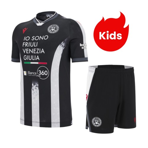 Kids Udinese Calcio 25/26 Home Jersey and Short Kit