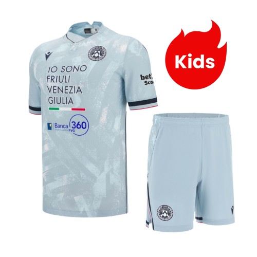 Kids Udinese Calcio 25/26 Away Jersey and Short Kit