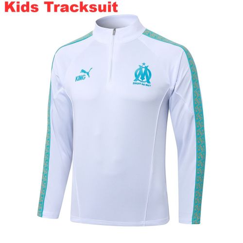 Kids Olympique Marseille 25/26 Half-Zip Sweatshirt and Pants Set E25225