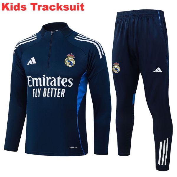Kids Real Madrid 25/26 Half-Zip Training Sweatshirt and Pants Set E25226