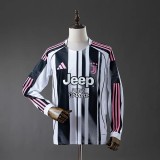 Thai Version Juventus 25/26 Home Long Sleeve Jersey