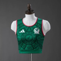 Thai Version Women's Mexico 2026 Home Cropped Vest