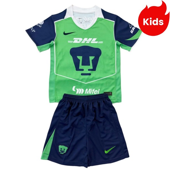 Kids Pumas UNAM 25/26 Third Jersey and Short Kit