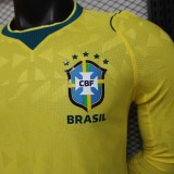 Player Version Brazil 2026 Home Long Sleeve Authentic Jersey