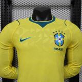 Player Version Brazil 2026 Home Long Sleeve Authentic Jersey