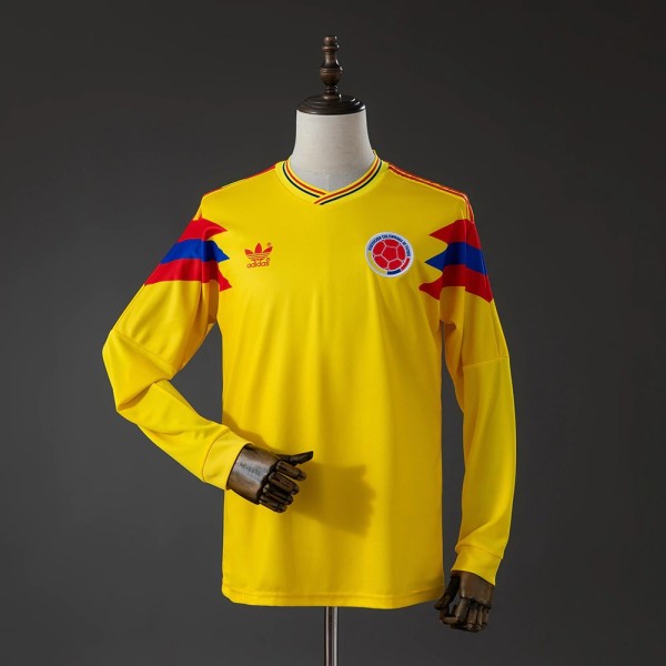 Colombia 1990 World Cup Home Long Sleeve Retro Jersey
