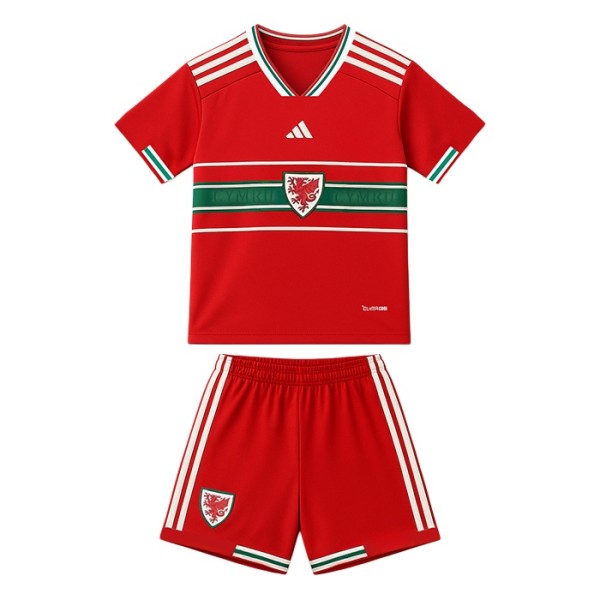 Kids Wales 2026 Home Jersey and Short Kit