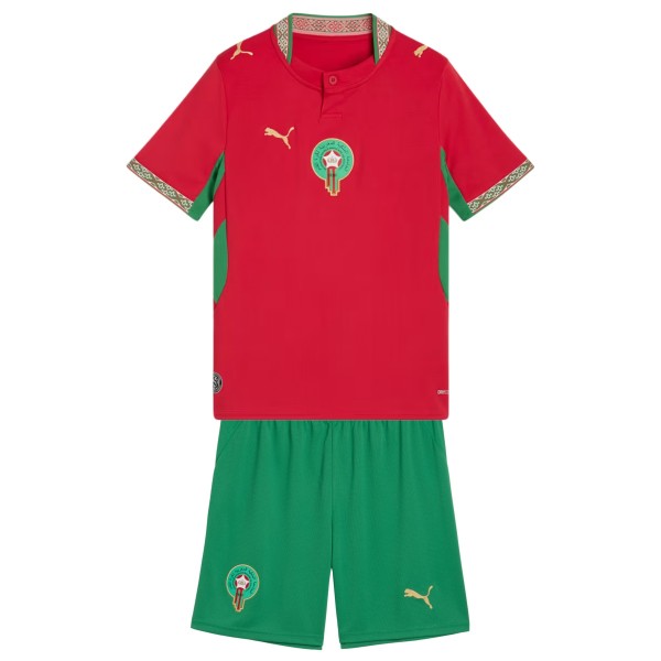 Kids Morocco 2026 Home Jersey and Short Kit