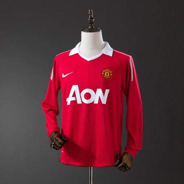 MUFC 2010/2011 Home Long Sleeve Retro Jersey