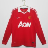 MUFC 2010/2011 Home Long Sleeve Retro Jersey