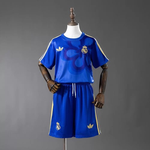 Kids Real Madrid 25/26 Cultural Story Jersey and Short Kit