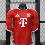 Player Version Bayern Munich 26/27 Home Long Sleeve Authentic Jersey