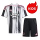 (On Sale) Kids Juventus 25/26 Home Jersey and Short Kit with UCL Patch