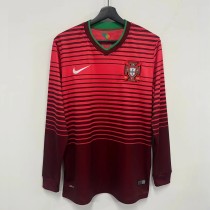Portugal 2014/2015 Home Long Sleeve Retro Jersey Portugal 2014/2015 Home Long Sleeve Retro Jersey